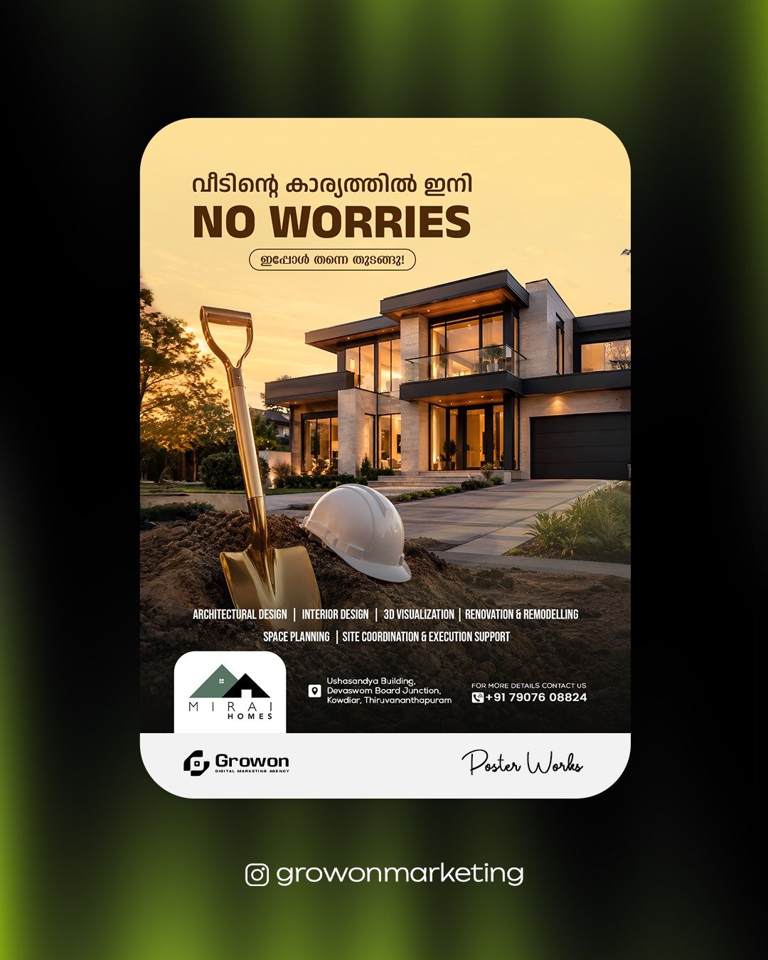 Mirai Homes No Worries campaign creative