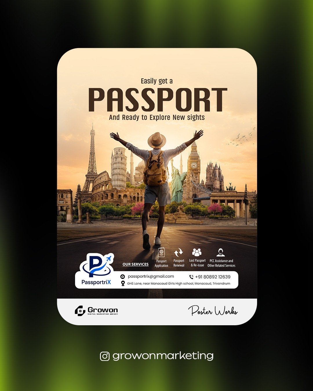 PassportriX passport services campaign poster